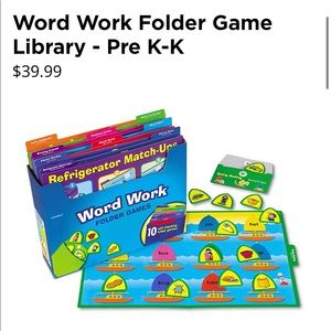 Word Work Folder Game Library - Pre K-K